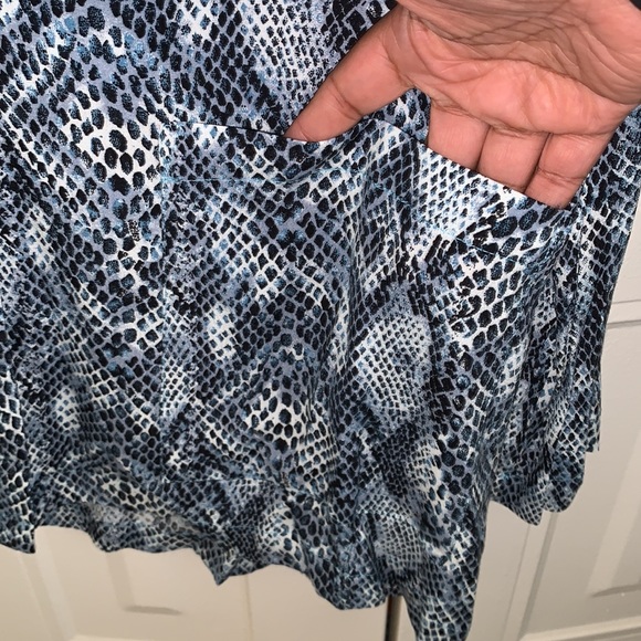 Blue Snake Print Unstructured Blazer-size Small - Picture 5 of 7